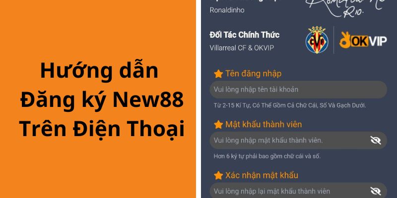 Đăng Ký New88 4 Đăng ký tài khoản trên điện thoại