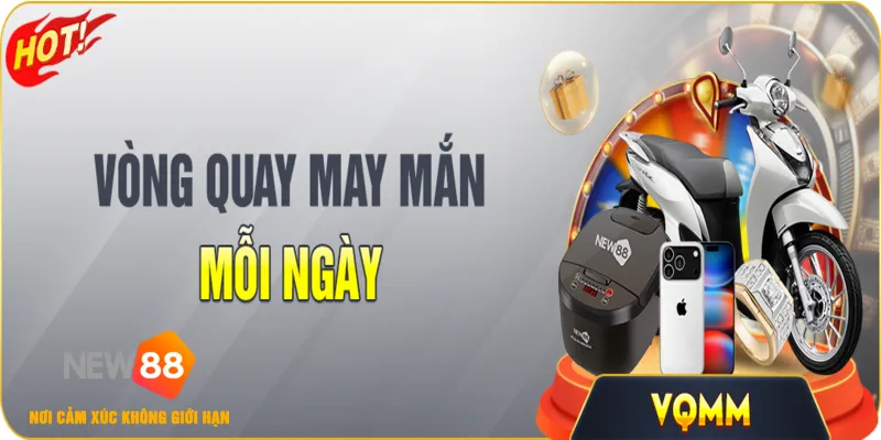 Vòng Quay May Mắn - Săn Thưởng Cực Hấp Dẫn Tại NEW88 2025 1 Vòng Quay May Mắn - Săn Thưởng Cực Hấp Dẫn