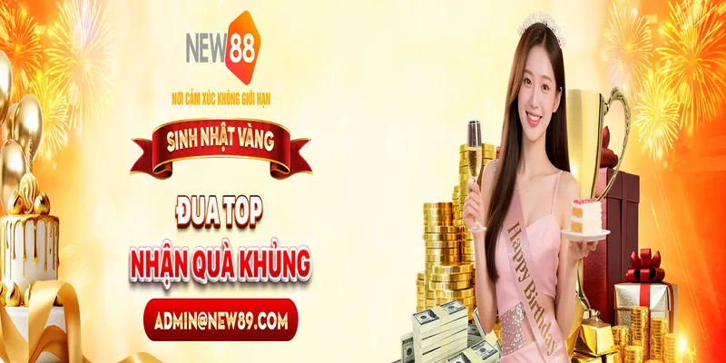 NEW88 Đại Nhạc Hội Sinh Nhật Vàng – Đua Top Nhận Quà Khủng 1 NEW88 Đại Nhạc Hội Sinh Nhật Vàng – Đua Top Nhận Quà Khủng